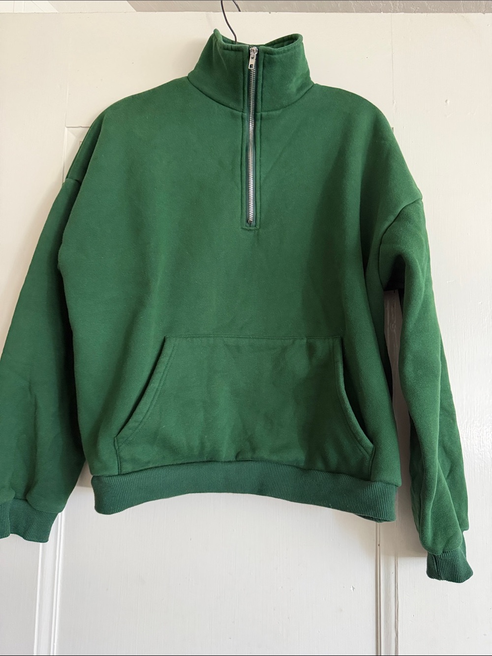 Edikted Green Quarter- Zip Pullover Sweatshirt - women